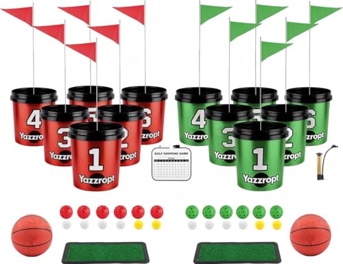 Yazzropt Giant 3-in-1 Outdoor Backyard Party Game Set – Bucket Golf, Yard Pong Basketball & Toss Games – Large Outdoor/Indoor Lawn Games for Adults & Families, Beach & Camping - image 1