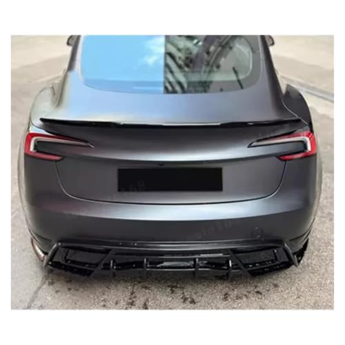 Diffuseur de lèvre arrière Tesla Model 3 Y en carbone mat style Highland - 5