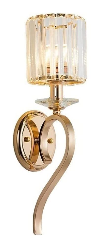 YNIYUJKL Wall Lamp, Wall Sconce Lighting, Wall Mounted Lights All Copper Lighting Crystal Lampshade Living Room Tv Background Wall Corridor Lighting Fixtures