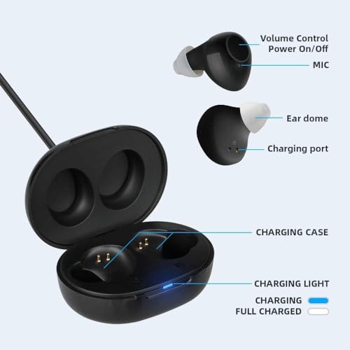 JINGHAO Accustische persoonlijke voor ouderen, oplaadbaar, set van 2 - Afbeelding 6