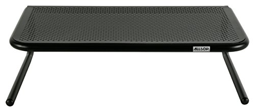 Allsop Large Metal Art Monitor Stand, 18-Inch wide platform holds 50 lbs with keyboard storage space - Black (30336) - Image 9
