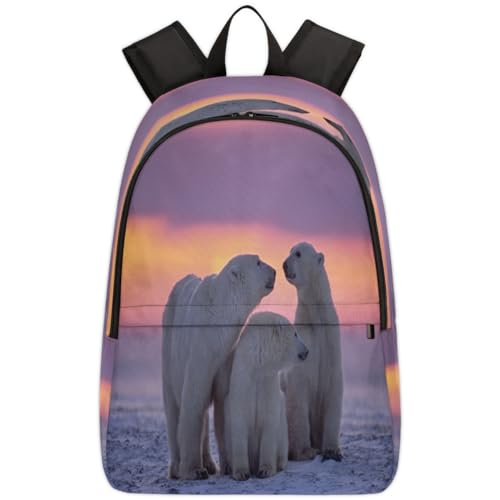 Sac de voyage pour ordinateur portable au motif ours polaire en vacances