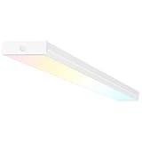 4FT LED Wraparound Light with 3 Wattages&sol;3 Lumens&sol;3 CCT Selectable&comma; 55W&sol;65W&sol;75W&comma; 5500lm&sol;6500lm&sol;7500lm&comma; 3000K&sol;4000K&sol;5000K 4 Foot LED Wrap Light Fixture&comma; Flush Mount Office Ceiling Light&comma; ETL