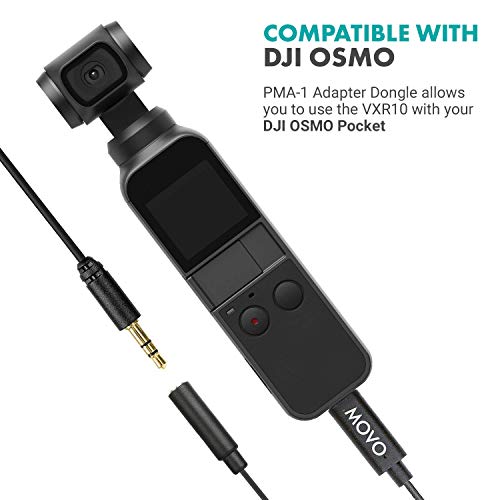 Image of Movo VXR10 Universal Video Microphone Bundle with Dongle Adapter - Compatible with DJI OSMO Pocket 1 and 2 - DJI OSMO Mic for Vlogging, Journalism, YouTube Video Recording, and More