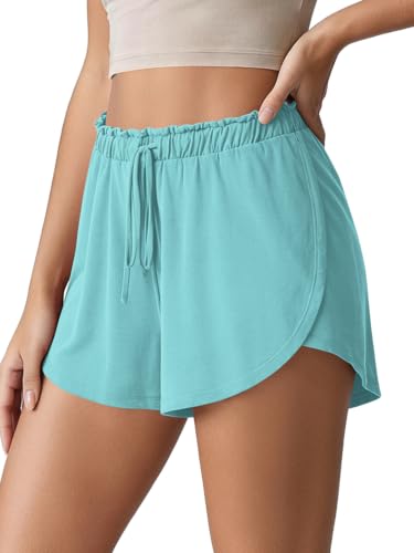Image of ODODOS Modal Soft Lounge Shorts for Women Drawstring High Waist Casual Sleepwear Lightweight Cozy Pajama Bottom
