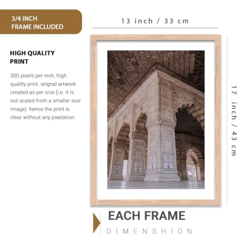 Image of kotart Travel Inspired Digital Painting for Wall Decoration - Historical Buildings Wall Art Prints for Living Room Bedroom Office Room Decor (13X17 INCH, A) Pack of 6
