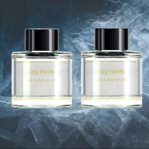 Image of Smart Car Air Freshener Perfume Refill, [Pronounced Fragrance], 3.38 fl oz (100ml), lasts 4-12 months, safe for pregnant women and babies (Icy fresh, 2-Pack)