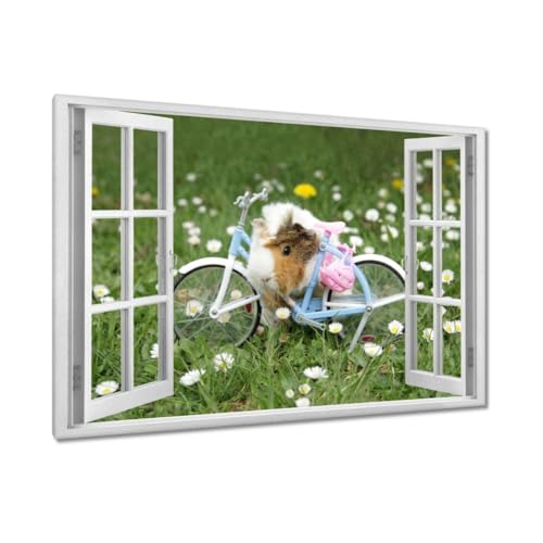 Toile cochon d'inde nature 120x80cm : l'art d'émerveiller vos enfants