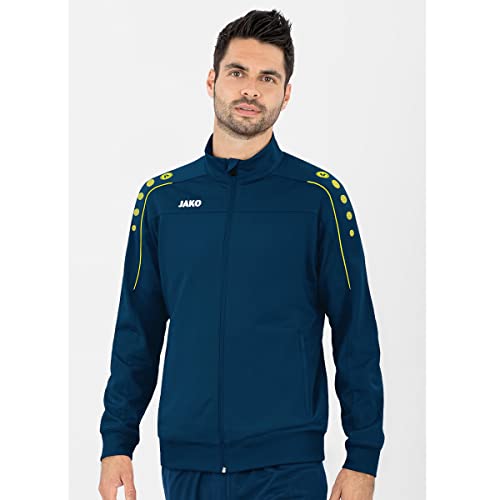 JAKO Herren Polyesterjacke Classico, Nightblue/Citro, XXL – Ansicht 2