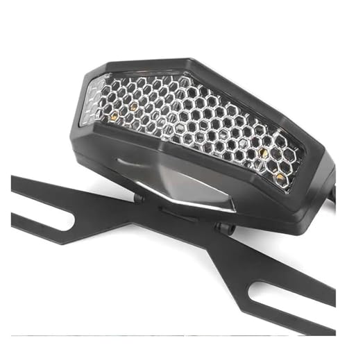 Luz trasera LED universal para motocicleta de 12V con lámpara de matrícula y giros