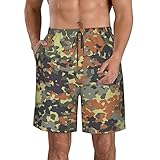Herren Strand Shortssan Flecktarn Camouflage Badehose Lässige Sommer Sport Shorts