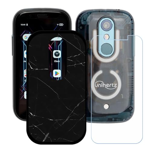 LCEHTOGYE �K�p Unihertz Jelly Star +�����K���X�X�N���[���v���e�N�^�[�p�P�[�X�A�K�p Unihertz Jelly Star (3,0")�ƌ݊����̂���u���b�N�\�t�gTPU�V���R���Q���P�[�X�ی�J�o�[ KE34