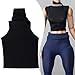 Simhoa 1/12 Scale Action Figure Colthes, Mini Casual & Stylish Sleeveless Vest, Miniature Doll Clothing for 6 inch Female Action Figures, Black