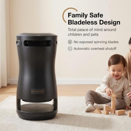Image of EdenPURE 360 Super Climater - Infrared Heater and Cooling Fan with 360 Airflow - Energy Efficient, Portable, Remote Controlled, and Quiet for All-Season Use in Home, Office, or Living Spaces