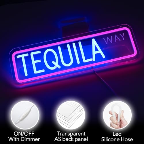 Image of Tequila Way Neon Sign USB LED for Home Bar & Man Cave Decor