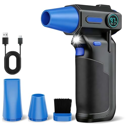 �d���G�A�_�X�^�[ ���� 130000RPM������] 3�i�K���ʒ��� ������ 45m/s�ȕ��� 6000mAh ��e�ʃo�b�e���[ �G�A�_�X�^�[ �d�� LED���C�g�t�� �f�B�X�v���C���� Type-C�[�d�� �u���V���X���[�^�[ ���^�y�� �ߔM�ی� 3��ރm�Y��
