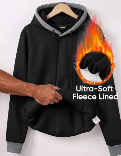Image of JMIERR Men's Hoodies Sweatshirts Casual Fleece Pullover Hoodie Pocket