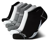 Reebok Men's Low Cut Socks - 6 Pack Basic Cushion Low Cut No Show Socks for Men - Men's Athletic Socks (Size 6-12.5), Size 6-12.5, BlackWhiteGrey Logo