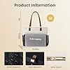LOVEVOOK Teacher Tote Bag for Women Work, Laptop Bag with Large Cup Holder, Nurse Bag with Multi Pocket, Water-Resistant Business Travel Computer Briefcase Handbag Diaper Bag Mother Gift, 15.6 Inch #4
