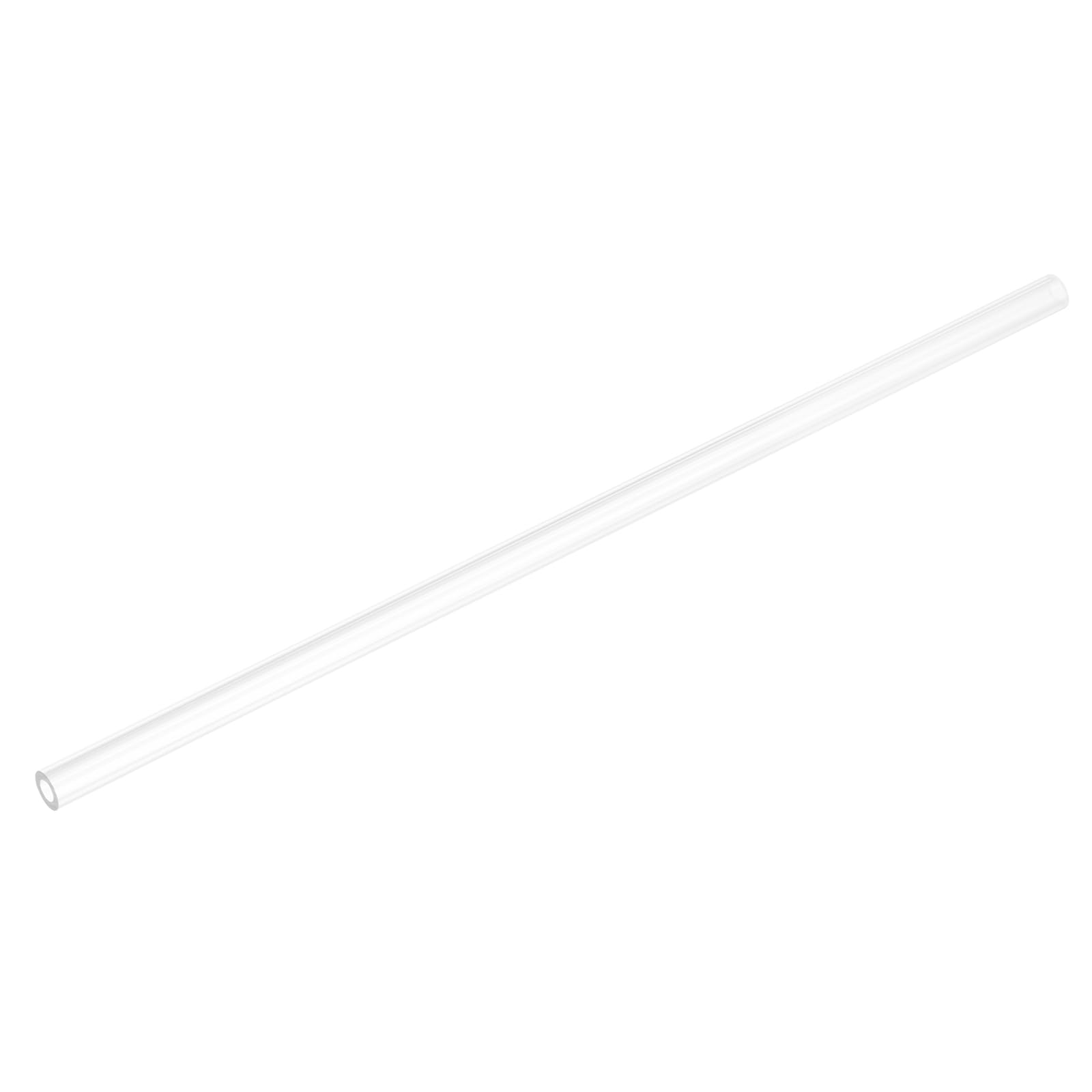 uxcell Rigid Round Clear Tubing 5mm(3/16") ID x 8mm(5/16") OD x 0.8Ft(250mm) Length Plastic Tube