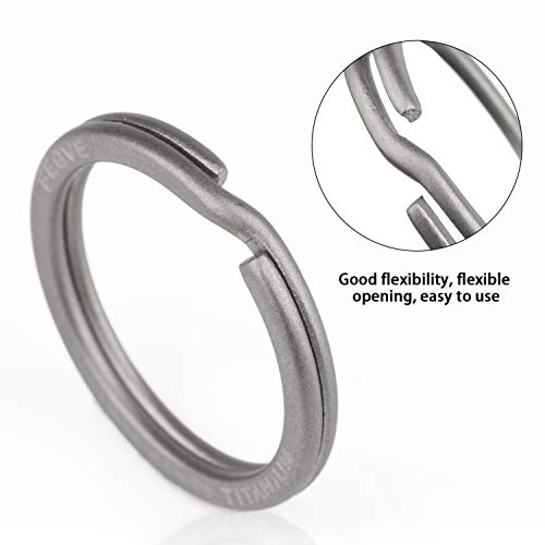 Image of FEGVE Titanium Key Chain Rings Split Rings 4 Pack - Durable, Lightweight and Corrosion-Resistant Keyrings for Home & Car Keys