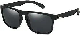 Óculos de Sol Polarizado Masculino Feminino UV400 Proteção Total – Estilo Esportivo Unissex Armação Preta Lente Escura Anti-Reflexo Design Moderno Leve e Confortável