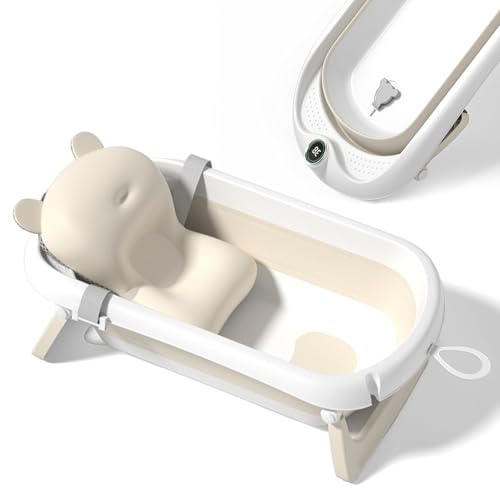 Bañera Plegable Bebé Con Cojín De Baño Antideslizante - bañera Be...
