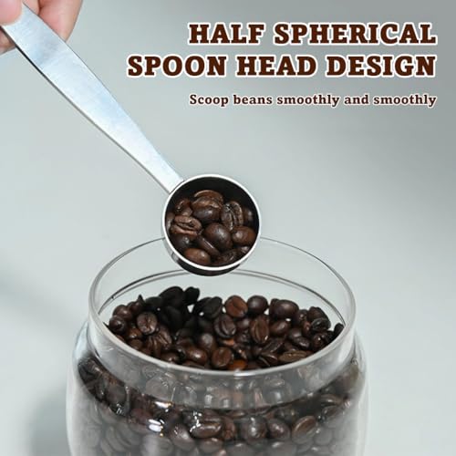 Image of Supvox 2 in 1 Stainless Steel Measure Spoon with Coffee Tamper Dual End Coffee Maker Tools Coffee Machine Tool Barista Supplies
