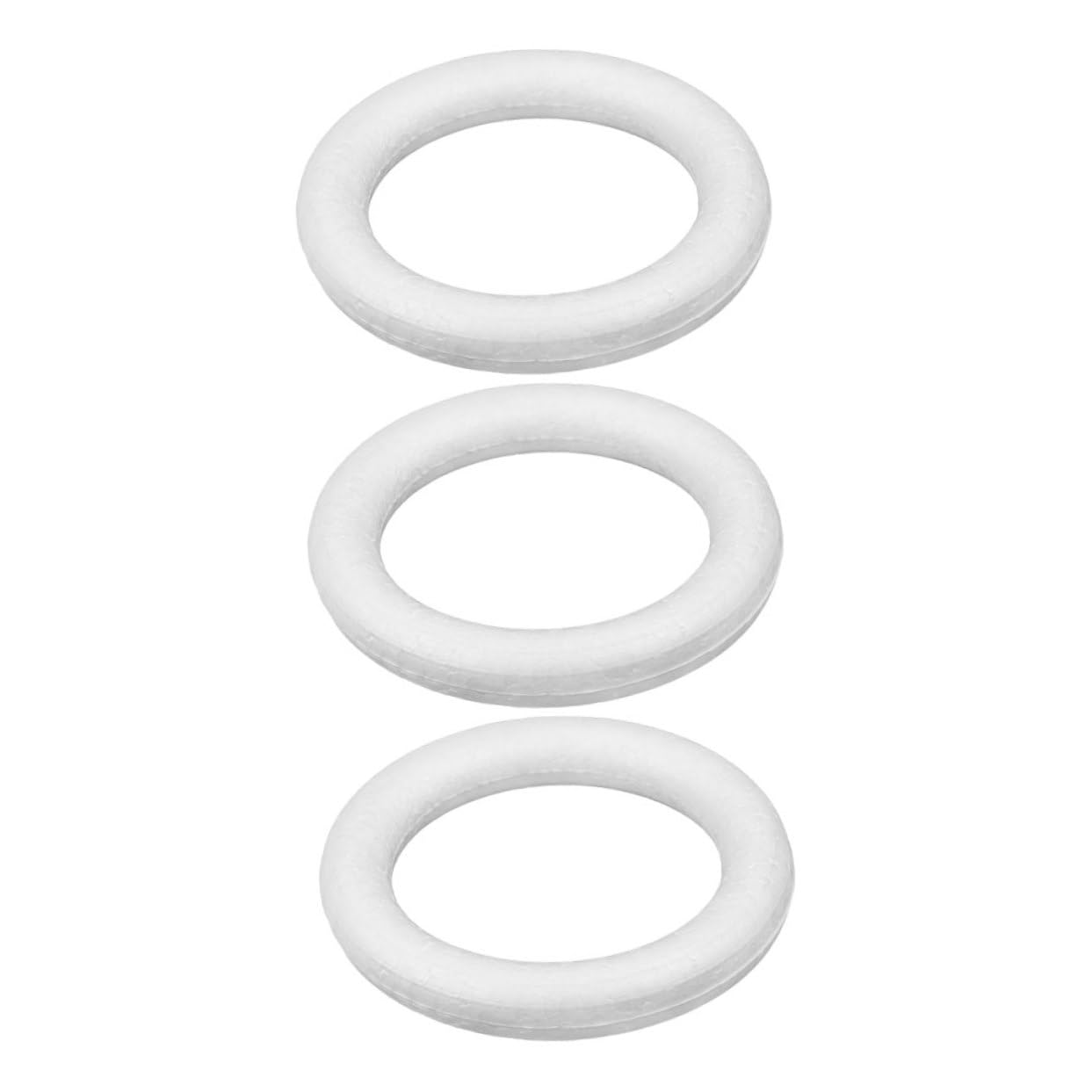 SOLUSTRE 3pièces Kit Couronne Noël Anneaux Mousse Ronds pour Décorations Fêtes Mariages Lot de Cercles DIY