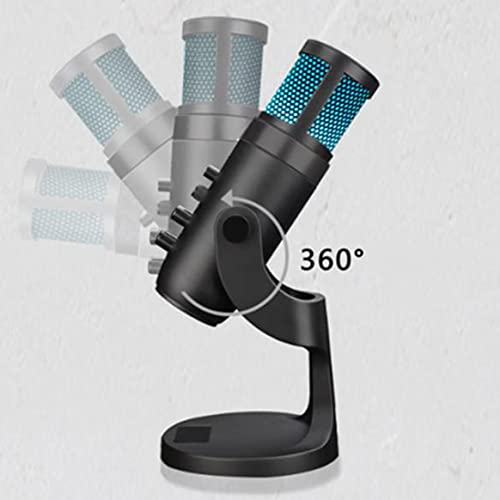 Yixikejiyouxian-A RGB-Farbumgebungslicht-Kondensatormikrofon USB Computer Live-K-Song-Aufnahme Spiel Videokonferenz… – Bild 4