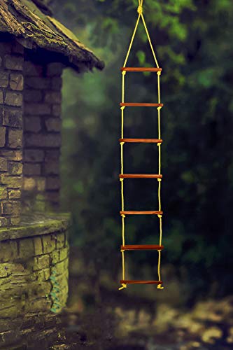 Image of Rope Climbing Ladder Indoor /Outdoor for Kids - Kid Ladder for 4 to 10 Years (Yellow)