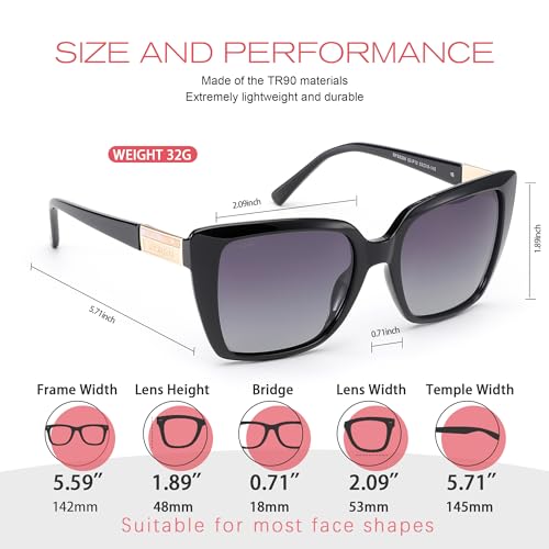 Image of Men's Polarized Sunglasses, Square Rubber Frame Carbon Fiber Temple Fishing Driving Sun Glasses UV Protection RFS8205