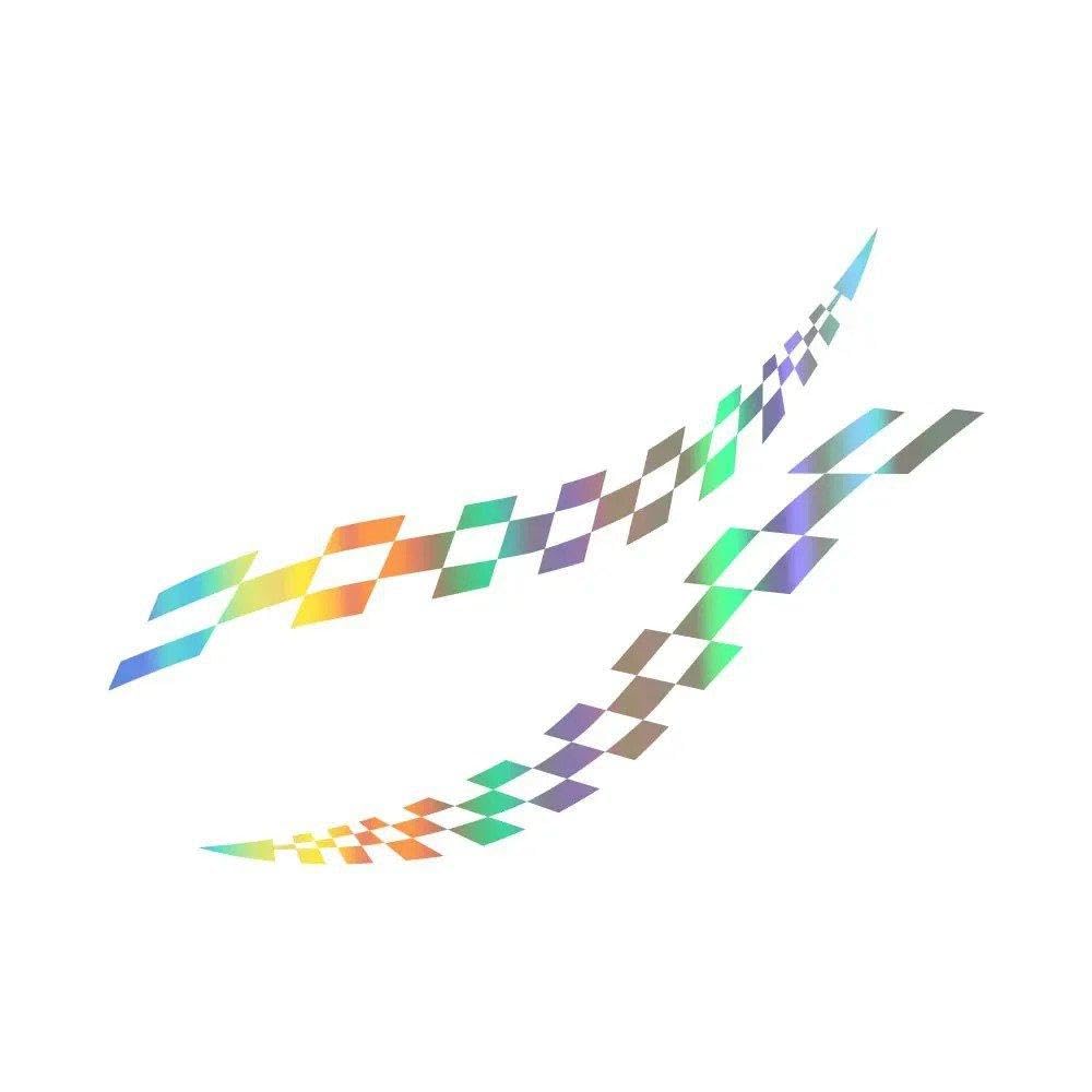Bertdcx Colorful Laser Auto Accessory Van Body Side Stickers Auto Tuning Accessories Camper Rv Motorhome(Colorful Laser)