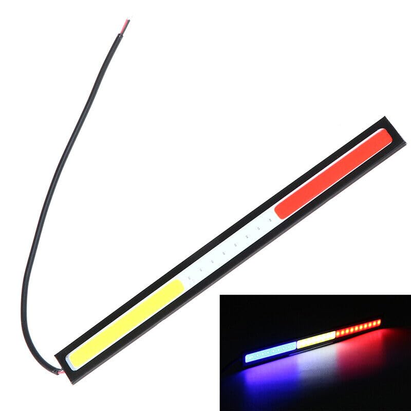 Image of Universal 17cm LED Light Strip Strobe Flash Daytime Running Light, LED Strip Light Super Bright 12V Underglow Lights COB DRL Running Lamp (RBG) Comfortable With Ray