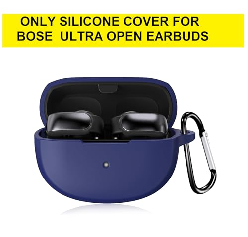 Image of Silicone Cover Compatible with Bose Ultra Open Earbuds Case Cover, Compatible with Bose Earbuds case Cover, Shockproof Protective Pouch (Dark Blue)