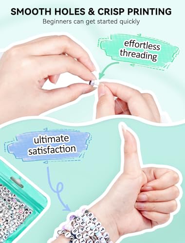 ARTDOT 800 Pieces Assorted Letter Beads for Friendship Bracelets Making Kit, 28 Styles Jewelry Making Supplies Alphabet Beads Set Preppy Crafts Art