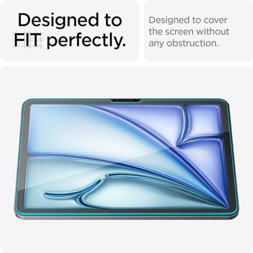 Spigen EZ Fit Tempered Glass Full Screen Protector Guard For iPad Air 11 Inch M3 (2025), iPad Air 11 Inch M2 (2024) - 1 Pack