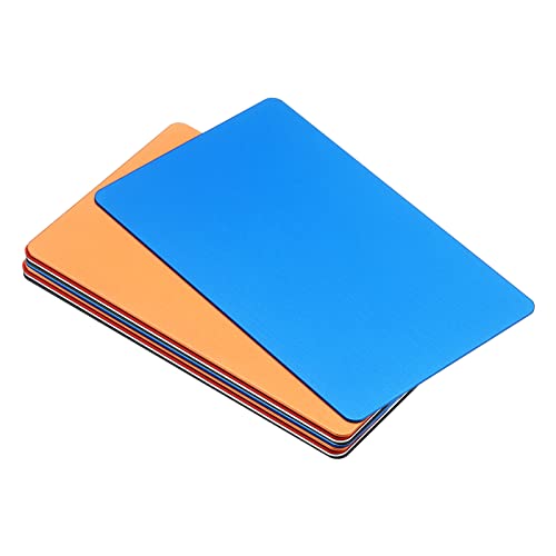 Tarjetas de metal blanco PATIKIL para tarjetas de negocio y grabado de nombre en aluminio 10 u.