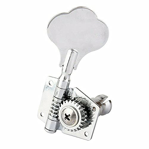 Guitar Parts for 4 String Bass Guitar Tuners Cloverleaf Tuning Pegs 2R2L Machine S Chrome