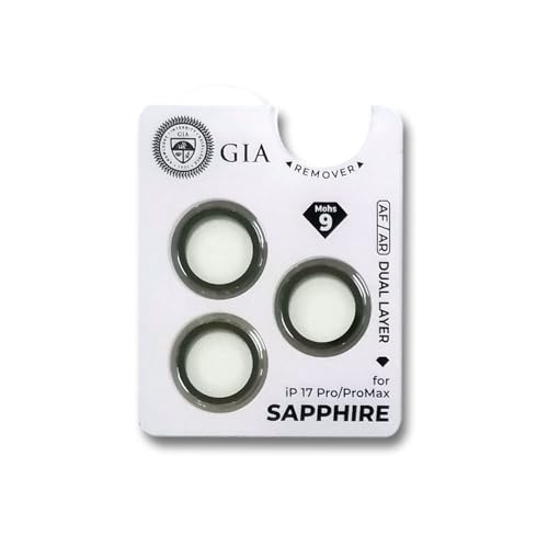 SAPPHIRE CAMERA LENS PROTECTOR�E�l�H�T�t�@�C�A�J���������Y�v���e�N�^�[ (Silver frame, 3 Camera iPhone 17 Pro & Pro Max�p)