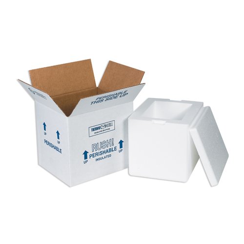 BOX USA B207C Insulated Shipping Kits, 8" x 6" x 7", White
