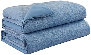 Summer Duvet King Size Lightweight Polyester Fiber Cool Duvet 4.5 Tog Reversible Breathable Duvet (Blue, 220x230cm)