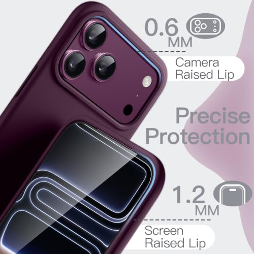 Image of JETech Silicone Cover Case for iPhone New Pro Max, Silky Touch, Dark Cherry