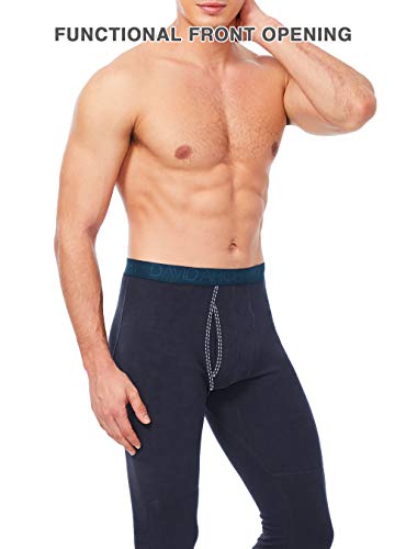 image for DAVID ARCHY Men's 2 Pack Ultra Soft Winter Warm Base Layer Pants Fleec