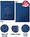 Sizobi Passport Holder for Travel Men, RFID Blocking Passport Covers Case Wallet Card Slot, International Travel Must Haves Travel Accessories for Women, Cruise Ship Essentials Travel Gifts, Navy Blue