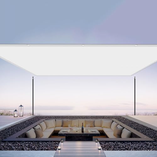 Voile d'ombrage blanche 150x700 cm pour éliminer la chaleur du balcon