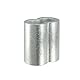 sourcing map 4 Stück 12mm 1/2-Zoll Kabel Drahtseil Aluminium Ärmel Clip Crimpen Schleife DE de