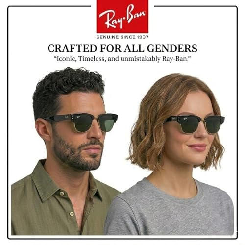 Image of Ray-Ban RB0316S MEGA CLUBMASTER Square Shaped Sunglasses for Men & Women with Official RAYBAN Eyewear Kit