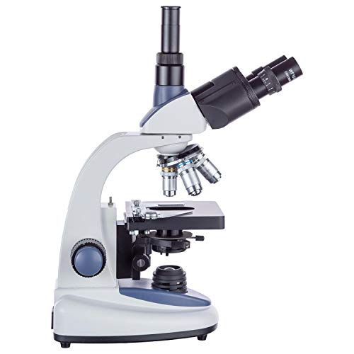Image of AmScope T380C-5M Digital Professional Compound Trinocular Microscope, 40X-2500X Magnification, WF10x and WF25x Eyepieces, Brightfield, LED Illumination, Abbe Condenser, Double-Layer Mechanical Stage, 85-265V Wide-Voltage Power Supply, Includes 5MP Camera with Reduction Lens and Software