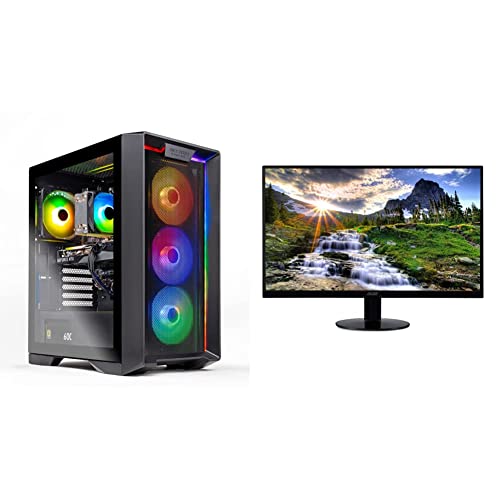 Skytech Nebula Gaming Pc Desktop – Intel Core I3 12100F 3.3 Ghz & Acer 21.5 Inch Full Hd (1920 X 1080) Ips Ultra-Thin Zero Frame Computer Monitor (Hdmi & Vga Port), Sb220Q Bi #TOP18